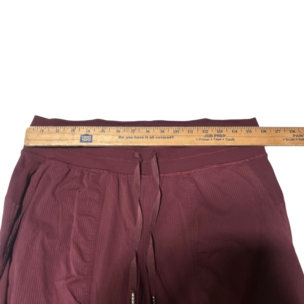 Lululemon Dance Studio‎ Jogger Burgundy Maroon Ribbed Pants Size 10 LW5BPJS - Picture 5 of 6
